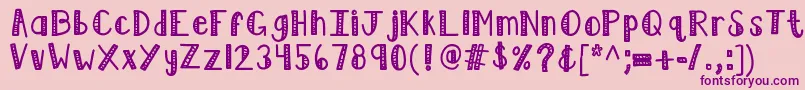 Kblimelight Font – Purple Fonts on Pink Background