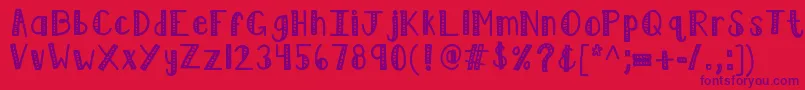 Шрифт Kblimelight – фиолетовые шрифты на красном фоне