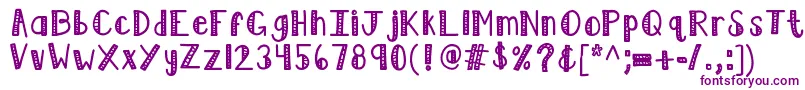 フォントKblimelight – 紫色のフォント