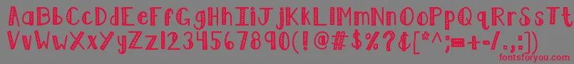 フォントKblimelight – 赤い文字の灰色の背景