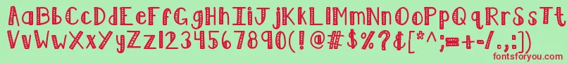 Kblimelight-fontti – punaiset fontit vihreällä taustalla