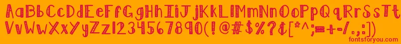Kblimelight-fontti – punaiset fontit oranssilla taustalla
