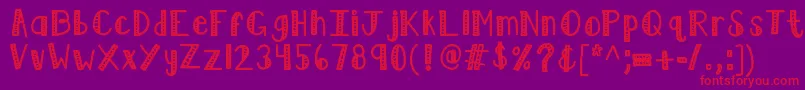 Kblimelight-Schriftart – Rote Schriften auf violettem Hintergrund
