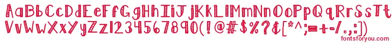 Kblimelight-fontti – punaiset fontit valkoisella taustalla