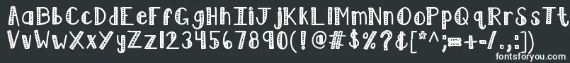フォントKblimelight – 黒い背景に白い文字