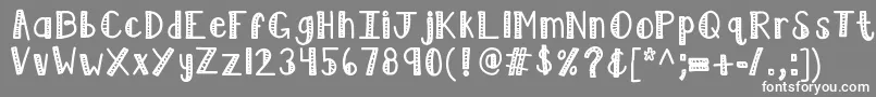 Kblimelight-fontti – valkoiset fontit harmaalla taustalla
