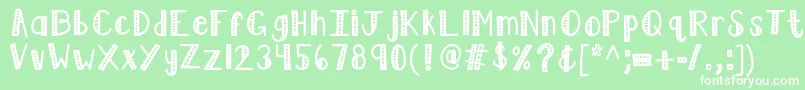 Шрифт Kblimelight – белые шрифты на зелёном фоне
