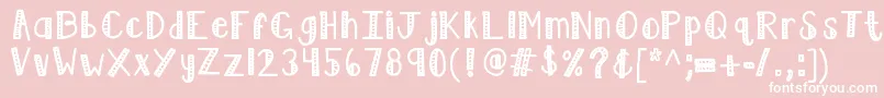 Шрифт Kblimelight – белые шрифты на розовом фоне