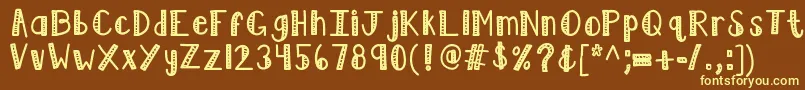 Шрифт Kblimelight – жёлтые шрифты на коричневом фоне