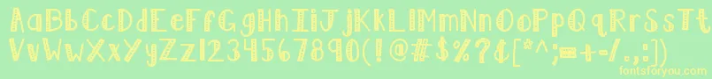 Kblimelight-fontti – keltaiset fontit vihreällä taustalla