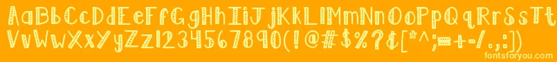 Kblimelight Font – Yellow Fonts on Orange Background