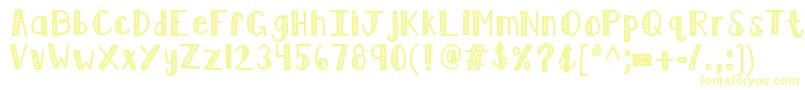 Kblimelight-fontti – keltaiset fontit valkoisella taustalla