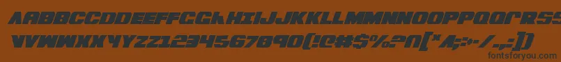 BummerCondensedItalic Font – Black Fonts on Brown Background