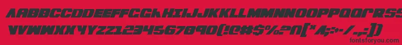 BummerCondensedItalic Font – Black Fonts on Red Background