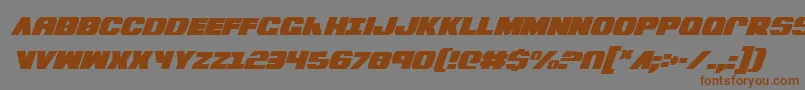 BummerCondensedItalic Font – Brown Fonts on Gray Background