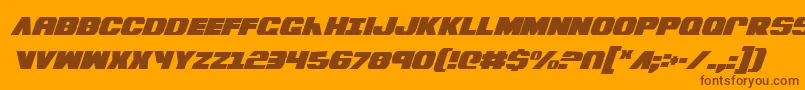 BummerCondensedItalic Font – Brown Fonts on Orange Background