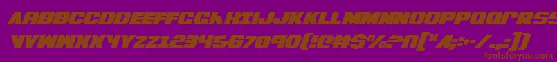 BummerCondensedItalic Font – Brown Fonts on Purple Background