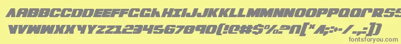 BummerCondensedItalic Font – Gray Fonts on Yellow Background