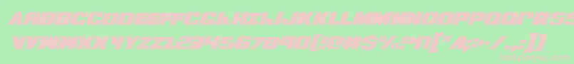 BummerCondensedItalic Font – Pink Fonts on Green Background