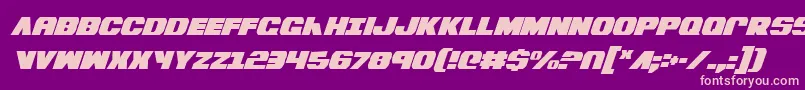 BummerCondensedItalic Font – Pink Fonts on Purple Background