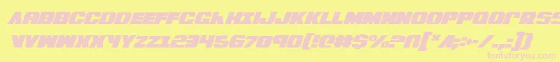 BummerCondensedItalic Font – Pink Fonts on Yellow Background