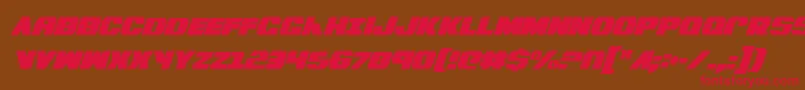 BummerCondensedItalic-Schriftart – Rote Schriften auf braunem Hintergrund