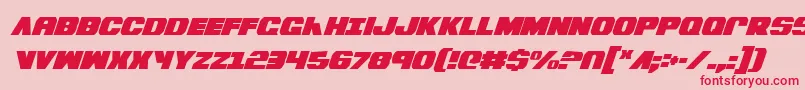 BummerCondensedItalic Font – Red Fonts on Pink Background