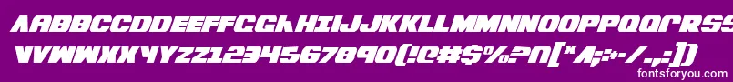 BummerCondensedItalic Font – White Fonts on Purple Background