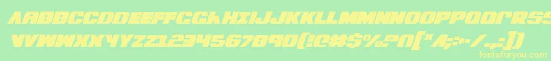 BummerCondensedItalic Font – Yellow Fonts on Green Background