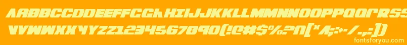 More about BummerCondensedItalic Font BummerCondensedItalic Font – Yellow Fonts on Orange Background
