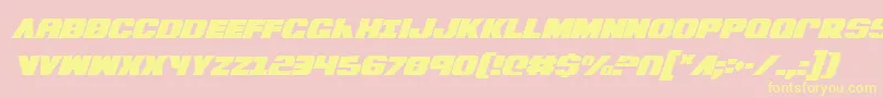 BummerCondensedItalic Font – Yellow Fonts on Pink Background