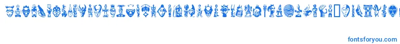 LinotypeAfroculture-Schriftart – Blaue Schriften