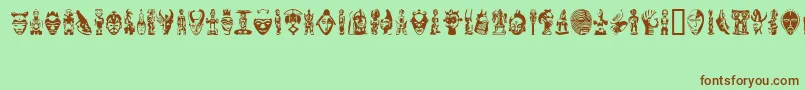 LinotypeAfroculture Font – Brown Fonts on Green Background