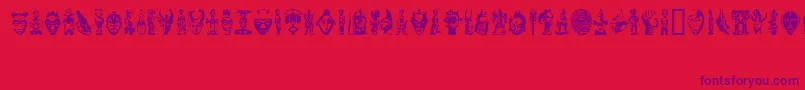 LinotypeAfroculture Font – Purple Fonts on Red Background