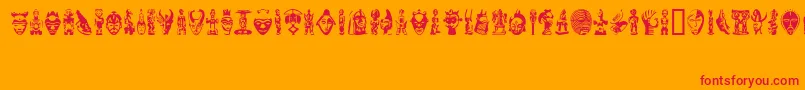 More about LinotypeAfroculture Font LinotypeAfroculture Font – Red Fonts on Orange Background