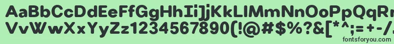 VillerayroundedUltrabold Font – Black Fonts on Green Background