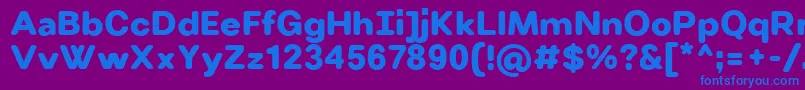 VillerayroundedUltrabold Font – Blue Fonts on Purple Background