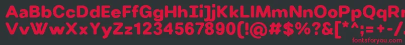 VillerayroundedUltrabold Font – Red Fonts on Black Background