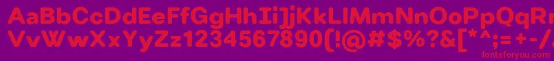 VillerayroundedUltrabold Font – Red Fonts on Purple Background