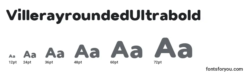 Размеры шрифта VillerayroundedUltrabold