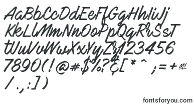 MarkMyWords font – stretched Fonts