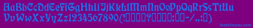 Шрифт Rudelsberg – синие шрифты на фиолетовом фоне