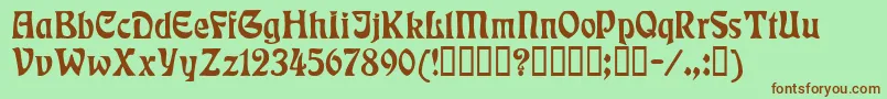 Rudelsberg Font – Brown Fonts on Green Background