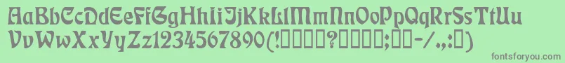 Rudelsberg Font – Gray Fonts on Green Background