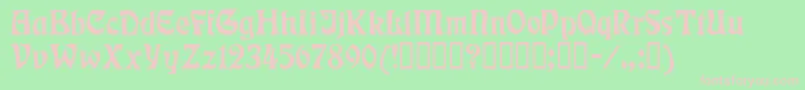 Шрифт Rudelsberg – розовые шрифты на зелёном фоне