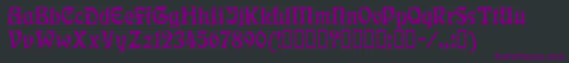 フォントRudelsberg – 黒い背景に紫のフォント