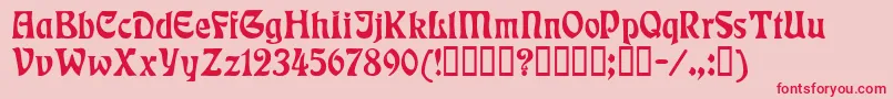 Rudelsberg Font – Red Fonts on Pink Background