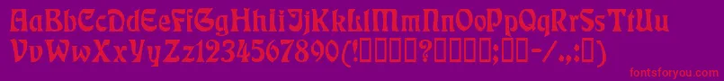 Rudelsberg Font – Red Fonts on Purple Background