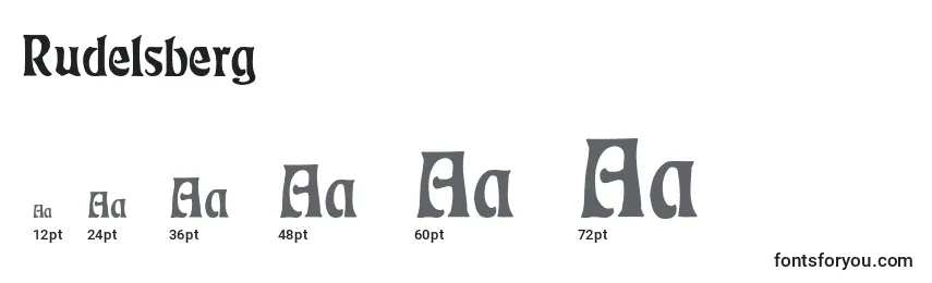 Rudelsberg Font Sizes