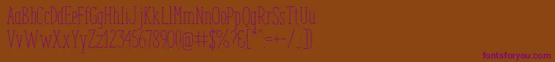 Шрифт EnyoSlabLight – фиолетовые шрифты на коричневом фоне